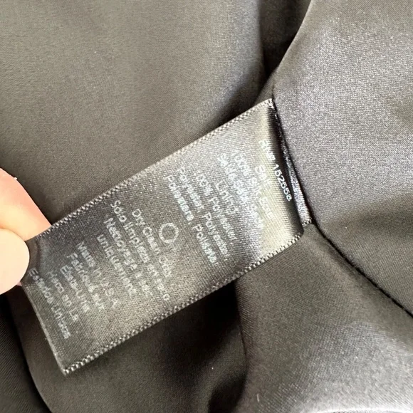 DELFI Collective Cerise Gown Blue Polka Dot Silk Metallic Gold Cut Out - Small - Picture 12 of 12